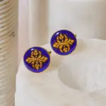 Blue Sebka Cufflinks | Moorish-Inspired Enameled Cufflinks | Jaipurio