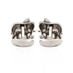 Silver Cut-Out Elephant Cufflink | Heritage Design | Sterling Silver | Jaipurio