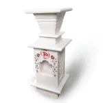 Marble Tulsi Pot | 30 inch Height | White Marble Inlay | Sacred Plant Container | Handcrafted Religious Planter | Traditional Tulsi Kyara | Holy Basil Stand | Jaipurio