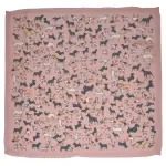 Pink Canine Pocket Square | Pure Silk | Luxury Design | Jaipurio