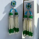 Turquoise Enamel Hangers - Exclusive Jaipurio Curates Holiday Collection