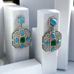 Azure Glimmer Earrings - Exclusive Jaipurio Curates Holiday Collection