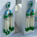 Turquoise Enamel Hangers - Exclusive Jaipurio Curates Holiday Collection