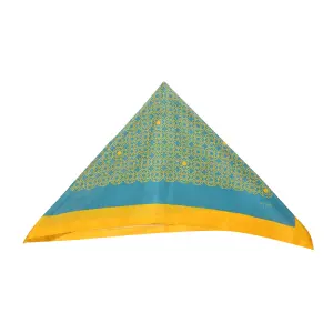 Yellow Jharokha Pocket Square | Pure Silk | Heritage Design | Jaipurio