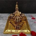 5" Pure Brass Ram Mandir Temple | Sacred Shrine Mini Temple | Divine Home Decor