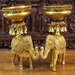 Auspicious Brass Gaja Urli | Grand Temple Elephant Bowl with Bell | Traditional Water Basin | Luxury Home Decor | Sacred Art Collection