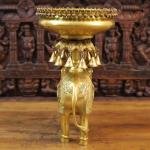 Auspicious Brass Gaja Urli | Grand Temple Elephant Bowl with Bell | Traditional Water Basin | Luxury Home Decor | Sacred Art Collection