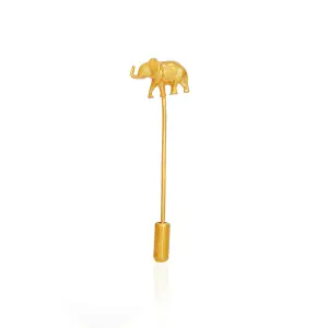 Elephant Lapel Pin - Sterling Silver & Gold Finish | Handcrafted by Local Artisans | Jaipurio