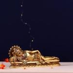 Brass Reclining Hanuman from Mahabharat | 12" Sacred Scene Murti | Divine Epic Art