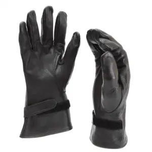 Genuine French Army Leather Gloves | Military Issued Black Surplus | New Authentic Military Gear | Premium Service Gloves