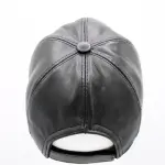 Black Leather Baseball Cap | Adjustable Unisex Hat | Jaipurio Christmas Gift