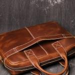 Personalized 16" Leather Briefcase | Full Grain Leather Messenger Bag | Laptop Crossbody Bag | Best Gift Idea | Jaipurio Artisanal Leather Collection