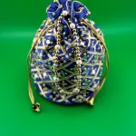 Mirror Work Ethnic Potli Bag: Traditional Indian Wedding Purse | Handcrafted Bridal Handbag | Party & Gifting Bag | Women's Jewelry Potli