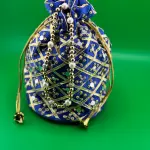 Mirror Work Ethnic Potli Bag: Traditional Indian Wedding Purse | Handcrafted Bridal Handbag | Party & Gifting Bag | Women's Jewelry Potli