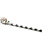 Korean Traditional Gemstone Hair Pin | Natural Stone Binyeo Hair Stick | Authentic Hanbok Queen's Hair Ornament | Royal Court Accessory