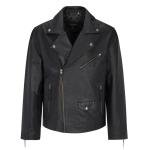 Men's Premium Real Leather Biker Jacket: Ace Black Casual Outerwear | 100% Genuine Leather Motorcycle Coat | Quality Crafted Style