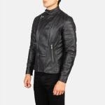 Men's Black Lambskin Leather Biker Jacket: 100% Genuine Slim Fit Motorcycle Jacket | Premium Soft Leather Coat | Luxury Gift for Him