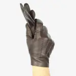 Men's Classic Leather Officer Gloves | Premium Unlined Design with Popper Wrist | Professional Elegant Dress Gloves | Luxury Comfort