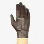 Men's Classic Leather Officer Gloves | Premium Unlined Design with Popper Wrist | Professional Elegant Dress Gloves | Luxury Comfort