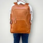 18Inch Cowhide Leather Backpack for Men | Full Grain Leather Rucksack | Hipster Office Backpack | Birthday Gift Idea | Jaipurio Premium Leather Collection