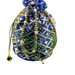 Mirror Work Ethnic Potli Bag: Traditional Indian Wedding Purse | Handcrafted Bridal Handbag | Party & Gifting Bag | Women's Jewelry Potli