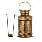 Iron Antique Oil Lantern | Traditional T-Light Holder | Vintage Style Lamp | Classic Home Decor | Rustic Light Display