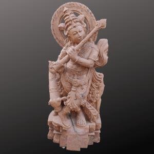 5ft Hand Carved Sandstone Krishna Statue | Krishna Statue Online | Jaipurio