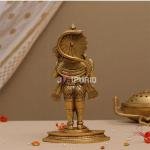 9 Inch Brass Hanuman Idol - Pure Brass Sculpture, Symbol of Strength