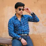 Sanganeri Printed Navy Blue Cotton Shirt | Traditional Block Print, Premium Quality | Handcrafted Rajasthani Design | S to XXL | Shop Now