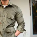 Olive-Green Corduroy Hunting Shacket | Premium Men's Outerwear | Classic Shirt-Jacket Design | Comfortable Cotton Corduroy | Size 36-44