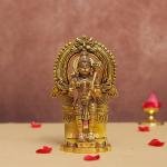 8.5" Pure Brass Blessing Hanuman Murti | Sacred Temple Murti | Divine Grace Statue