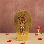 8.5" Pure Brass Blessing Hanuman Murti | Sacred Temple Murti | Divine Grace Statue